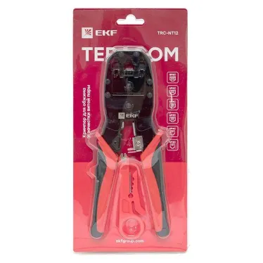 Кримпер для обжима и зачистки витой пары TERACOM TRC-NT12 | TRC-NT12 | EKF