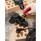 Розетка двухместная с защитными крышками каучуковая 230В 2P+PE 16A IP44 PROxima