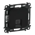 Valena ALLURE Розетка телефонная RJ11 с лицевой панелью антрацит