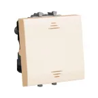 Avanti Выключатель двухполюсный одноклавишный модульный, , Ванильная дымка, 2 модуля