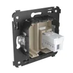 Avanti Телефонная розетка RJ-12 в стену одинарная, , Ванильная дымка