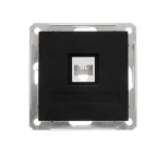 W59 Розетка информационная без рамки скрытая категория 5е черный бархат