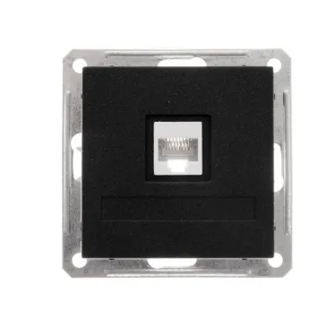 W59 Розетка информационная без рамки скрытая категория 5е черный бархат