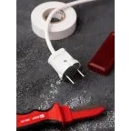 Вилка прямая без заземления белая 6А 250В