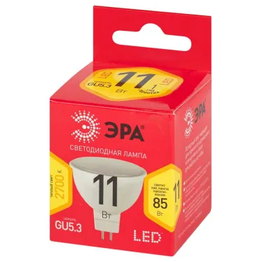 Лампочка светодиодная RED LINE LED MR16-11W-827-GU5.3 R GU5.3 11 Вт софит теплый