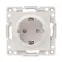 Стокгольм Механизм Розетки 1-местной с/з 16А белый с защ. штор.
