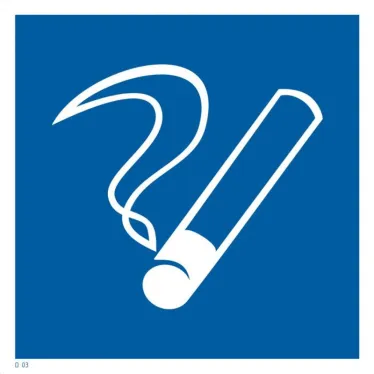 Знак D 03 ''Место курения'' 200х200 мм, пластик ГОСТ Р 12.4.026-2001