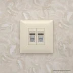Avanti Розетка RJ-45 в стену, 5e двойная экранированная, ''Ванильная дымка''