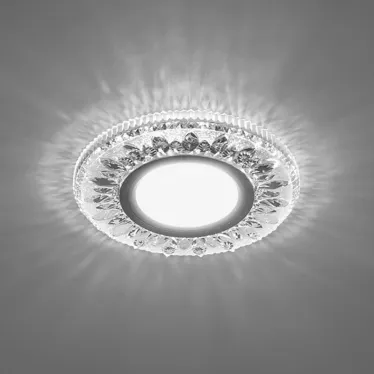 Светильник ИВО-50w G5.3 со светодиодной подсветкой 4000К хром со стеклом