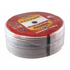 Кабель коаксиальный DG 113, Cu/Al/Cu, 75%, 75 Ом, бухта 100 м, белый, REXANT