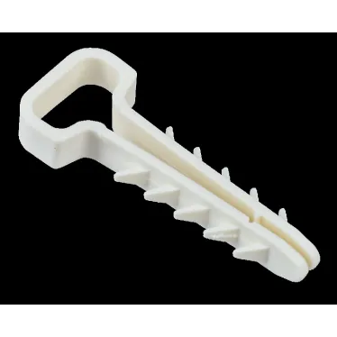 Дюбель-хомут 6х12мм для плоского кабеля нейлон белый (25шт/упак) IEK