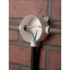 Коробка распаячная КМР-040-040 трехрожковая белая (70х35) PROxima