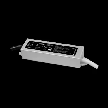 Блок питания для светодиодной ленты 15 Вт AC 100-264В Uвых 12В IP67 220х30х20мм Black Gauss