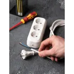 Колодка 3 гнезда с заземлением 16А Эксперт