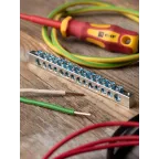 Шина PEN 'ноль-земля' (6x9мм) 14 отв. цинк креп еж по краям '