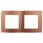 Рамка на 2 поста, Эра12, медь, 12-5002-14