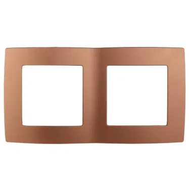 Рамка на 2 поста, Эра12, медь, 12-5002-14