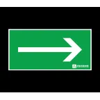 Пиктограмма (Наклейка) Направление движения к выходу (150х300) | 1008150300 | АСТЗ