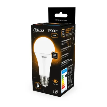 Лампа светодиодная Black LED A70 22W E27 1560lm 3000K | 102502122 | Gauss