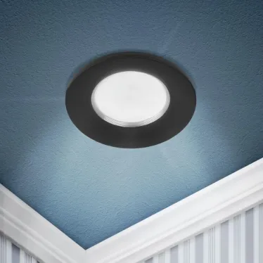 Светильник встраиваемый алюминиевый KL107 BK/SL MR16 GU5.3 черный серебро