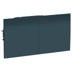 Розетка ATLASDESIGN двойная с заземлением со шторками сдвижная крышка 16А в сборе изумруд