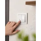 Выключатель Минск двухклавишный СП проходной 10А белый