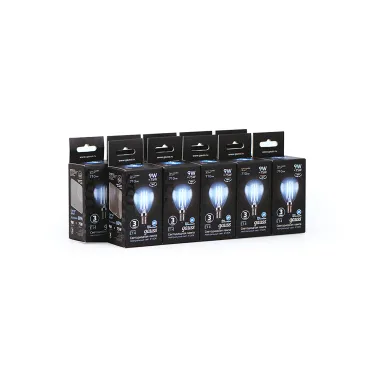 Лампа светодиодная Black LED Filament Шар E14 9W 710lm 4100K | 105801209 | Gauss