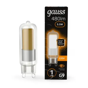 Лампа светодиодная Black LED G9 AC220-240V 5.5W 480lm 3000K Glass | 107809105 | Gauss