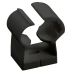 Клипса с фиксатором для гладких труб d-14-18мм черная (40шт/упак) IEK