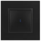 Выключатель с подсветкой, 10АХ-250В, Эра Elegance, антрацит,14-1102-05