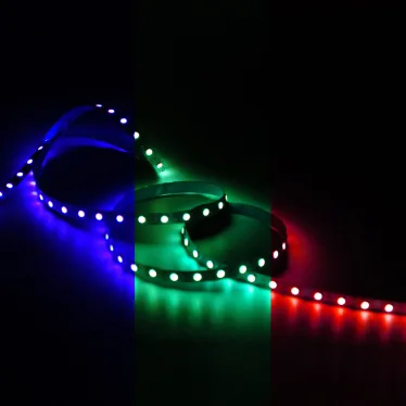 Лента светодиодная LED 5050/60-SMD 10 Вт/м 700 лм/м RGB DC 12В IP20 10мм комплект лента и драйвер (блистер 5м) Basic Gauss