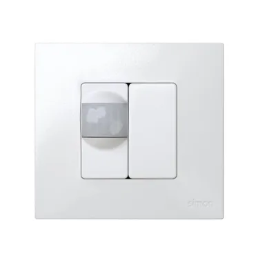 Выключатель-детектор движения узкий, до 500Вт, S27, белый