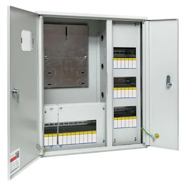 Щит учетно-распределительный навесной ЩРУн-3/30о IP31 двухдверный с окном 580х490х165