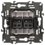 Розетка аудио двойная, Эра Elegance, шампань, 14-3112-04