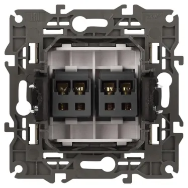 Розетка аудио двойная, Эра Elegance, шампань, 14-3112-04