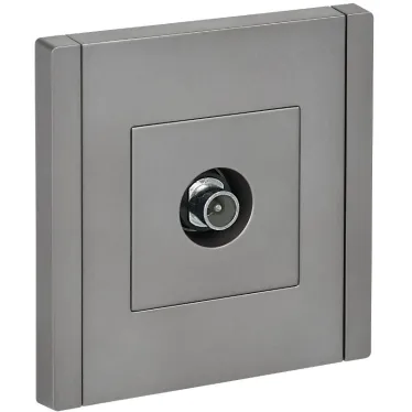 FORTE@PIANO Розетка TV проходная FP529 сталь IEK