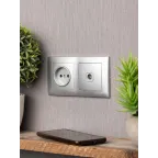 Валенсия Рамка 2-местная сталь