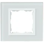 Рамка с суппортом на 8 узких модулей, S82C, белый - белый (стекло)