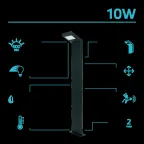 Светильник садово-парковый LED Electra столб, 10W, 600Lm, 4000K, 134x137x780mm, 170-240V / 50Hz, IP54 | GD111 | Gauss