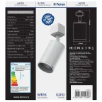 Светильник трековый на шинопровод ДПО GU10 без лампы IP40 белый