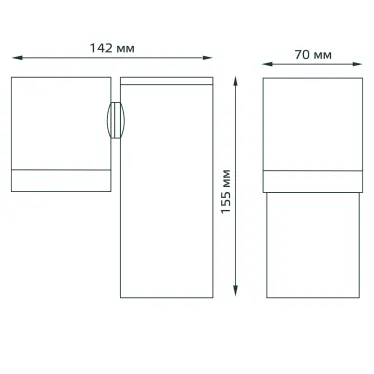 Светильник садово-парковый Sonata настенный архитектурный, 1xGU10, 142x155x70mm, 170-240V / 50Hz, Max.35W, IP54 | GD151 | Gauss
