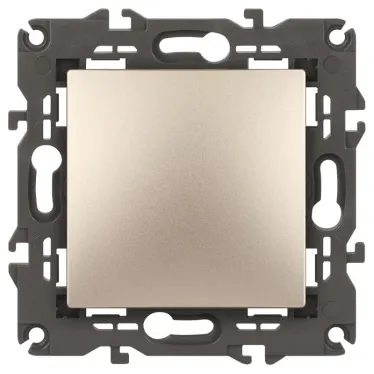 Кнопка, 10АХ-250В, Elegance, шампань (10/100/2500) 14-1111-04