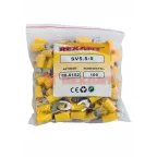 Наконечник вилочный изолир 5.3 мм 4-6 кв мм (НВи 6.0-5 НВи 5,5-5) желтый, REXANT