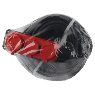Удлинитель силовой UK-3e-3x1,5-30m-IP44(KG) с заземлением 3 розетки каучук 30м КГ 3х1,5мм2 IP44