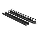 Органайзер кабельный с крышкой 1U, глубина 40 мм, для 19'' IT-корпусов ДКС серии STI/CQE, RAL9005