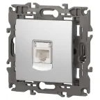 Розетка RJ45, Эра Elegance, алюминий, 14-3107-03