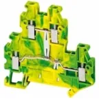 Клеммник винтовой с заземлением 4мм.кв 4 точки подключения