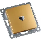 MASTER Розетка компьютерная скрытой установки, в рамку, золото