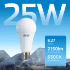 Лампа светодиодная LED 25 Вт 2150 лм 6500К А70 груша холодный E27 AC 220В Elementary Gauss