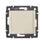 VALENA Розетка с заземлением с крышкой в рамку слоновая кость